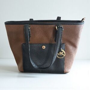 Michael Kors Black and Brown Tote